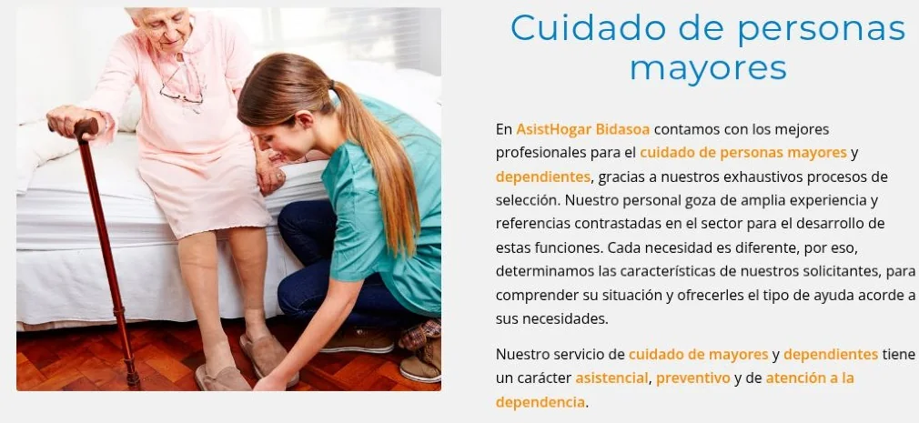 AsistHogar Bidasoa: cuidado de personas mayores