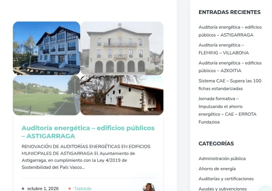 Txekalde: proyectos de auditoría energética