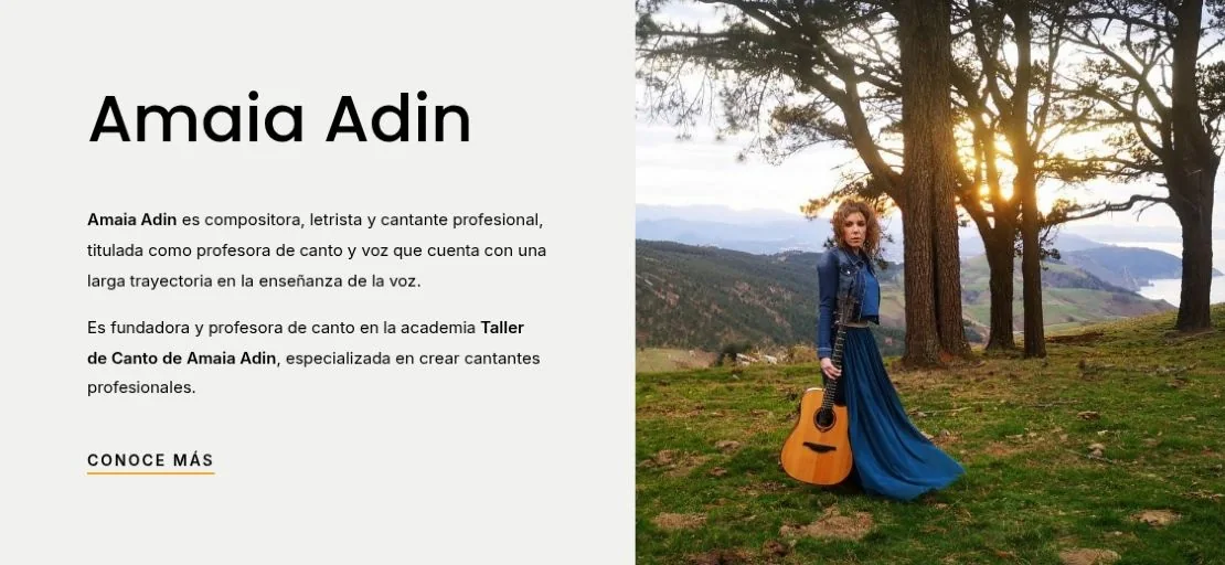 Taller de Canto de Amaia Adin: presentación de amaia adin