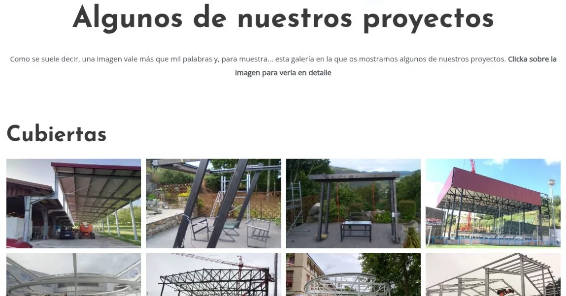 EFZ Egiturak: galería de proyectos y cubiertas