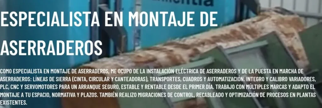 Salvilop · Salvador López: montaje de aserraderos