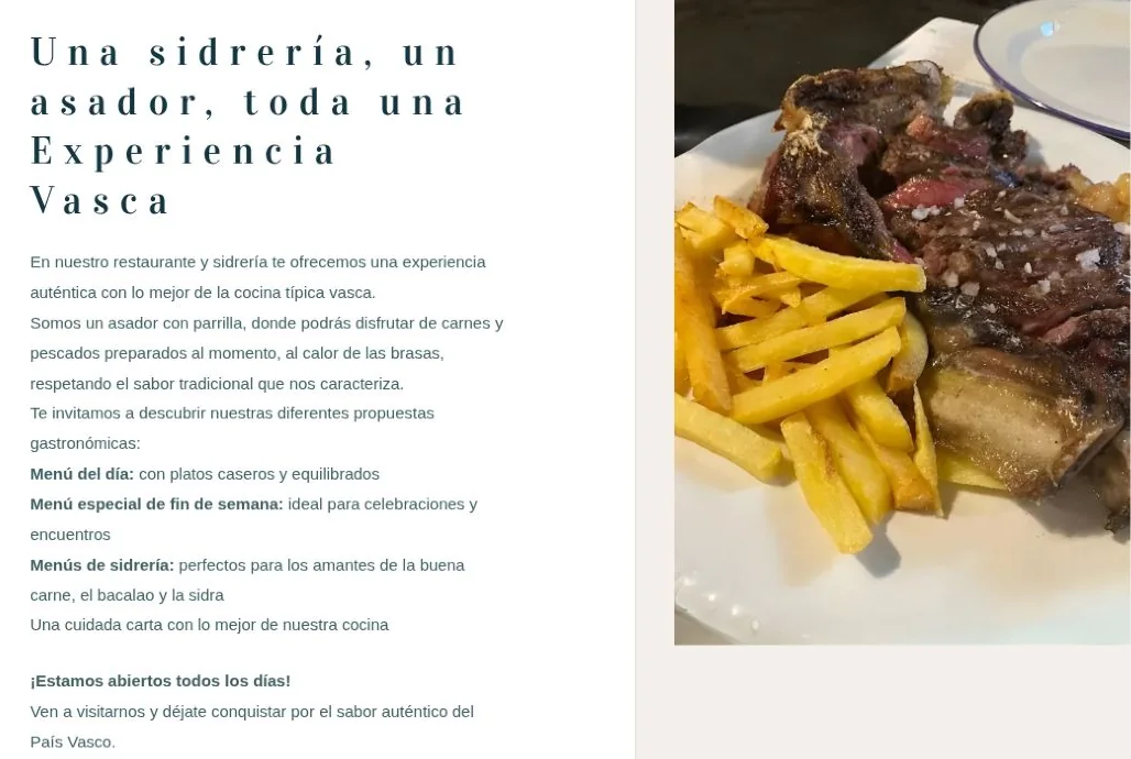 Sidrería Landeta: cocina vasca y chuletón de la sidrería